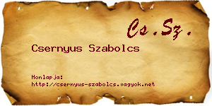 Csernyus Szabolcs névjegykártya